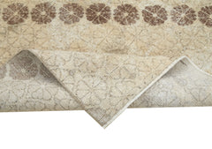 Checkered Kilim Bej Damalı Pamuk Yün El Dokuma Halısı 164x255 Agacan