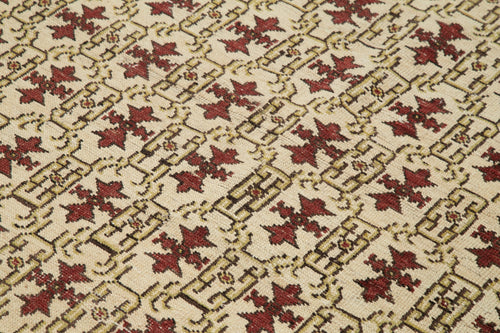 Checkered Kilim Kırmızı Damalı Pamuk Yün El Dokuma Halısı 176x284 Agacan