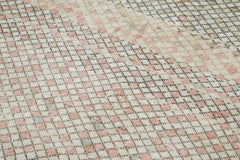Checkered Kilim Beyaz Damalı Pamuk Yün El Dokuma Halısı 138x277 Agacan