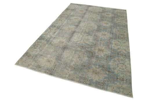 Checkered Kilim Mavi Damalı Pamuk Yün El Dokuma Halısı 168x281 Agacan