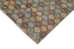 Checkered Kilim Beyaz Damalı Pamuk Yün El Dokuma Halısı 171x294 Agacan