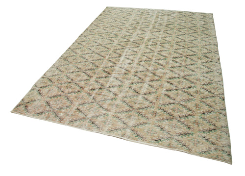 Checkered Kilim Beyaz Damalı Pamuk Yün El Dokuma Halısı 186x281 Agacan