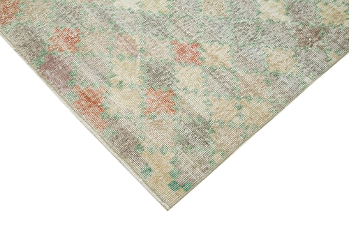 Checkered Kilim Bej Damalı Pamuk Yün El Dokuma Halısı 156x335 Agacan