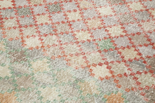 Checkered Kilim Bej Damalı Pamuk Yün El Dokuma Halısı 156x335 Agacan