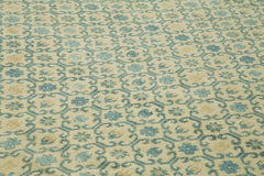 Tebriz Mavi Klasik Pamuk Yün El Dokuma Halısı 301x423 Agacan