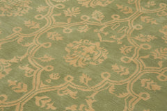 Tebriz Yeşil Klasik Pamuk Yün El Dokuma Halısı 250x310 Agacan
