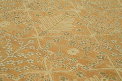 Tebriz Sarı Klasik Pamuk Yün El Dokuma Halısı 280x369 Agacan