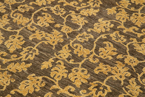 Tebriz Kahverengi Klasik Pamuk Yün El Dokuma Halısı 186x265 Agacan