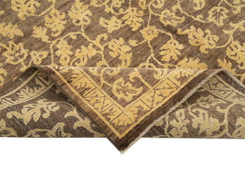 Tebriz Kahverengi Klasik Pamuk Yün El Dokuma Halısı 184x266 Agacan