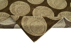 Tebriz Kahverengi Klasik Pamuk Yün El Dokuma Halısı 177x248 Agacan