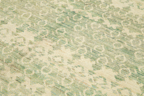 Tebriz Yeşil Klasik Pamuk Yün El Dokuma Halısı 188x271 Agacan