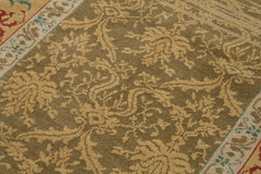 Tebriz Kahverengi Klasik Pamuk Yün El Dokuma Halısı 125x180 Agacan