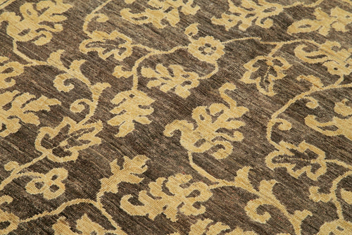 Tebriz Kahverengi Klasik Pamuk Yün El Dokuma Halısı 121x180 Agacan