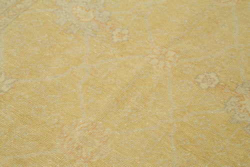 Tebriz Sarı Klasik Pamuk Yün El Dokuma Halısı 122x184 Agacan