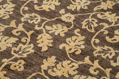 Tebriz Kahverengi Klasik Pamuk Yün El Dokuma Halısı 120x180 Agacan