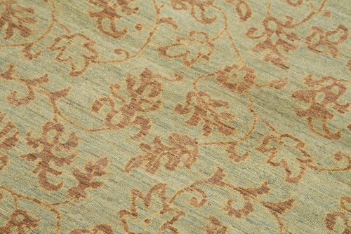 Tebriz Yeşil Klasik Pamuk Yün El Dokuma Halısı 118x172 Agacan
