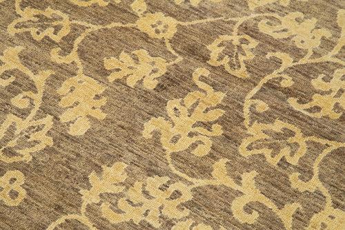 Tebriz Kahverengi Klasik Pamuk Yün El Dokuma Halısı 124x180 Agacan