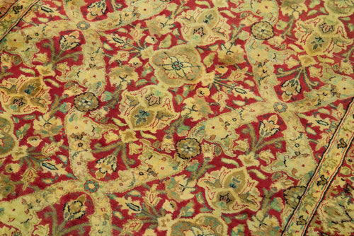 Tebriz Kırmızı Klasik Pamuk Yün El Dokuma Halısı 89x154 Agacan