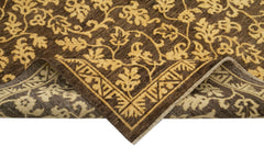 Tebriz Kahverengi Klasik Pamuk Yün El Dokuma Halısı 184x276 Agacan