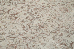 Overdyed Vintage Gri Eskitme Pamuk Yün El Dokuma Halısı 212x316 Agacan