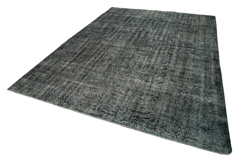 Overdyed Vintage Siyah Eskitme Pamuk Yün El Dokuma Halısı 230x317 Agacan