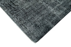 Overdyed Vintage Siyah Eskitme Pamuk Yün El Dokuma Halısı 230x317 Agacan