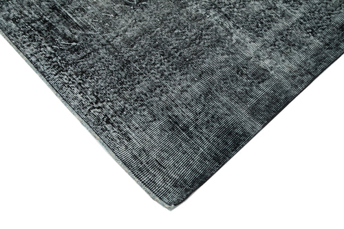 Overdyed Vintage Siyah Eskitme Pamuk Yün El Dokuma Halısı 230x317 Agacan