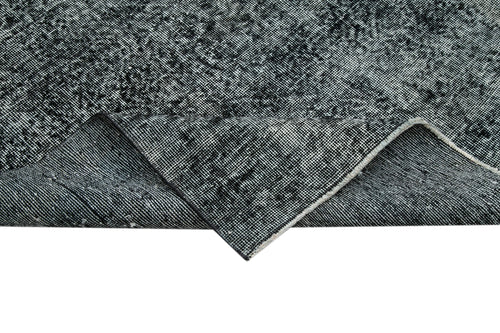 Overdyed Vintage Siyah Eskitme Pamuk Yün El Dokuma Halısı 230x317 Agacan