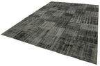 Kırk Yama Siyah Patchwork Pamuk Yün El Dokuma Halısı 256x351 Agacan