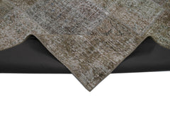 Kırk Yama Kahverengi Patchwork Pamuk Yün El Dokuma Halısı 300x400 Agacan