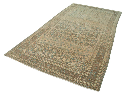 Persian Bej Klasik Pamuk Yün El Dokuma Halısı 160x313 Agacan