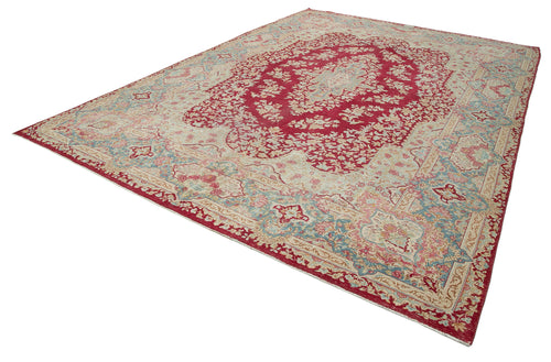 Persian Bej Klasik Pamuk Yün El Dokuma Halısı 295x420 Agacan