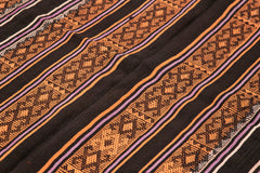 Striped Kilim Kahverengi Çizgili Keçi Tüyü El Dokuma Halısı 177x228 Agacan