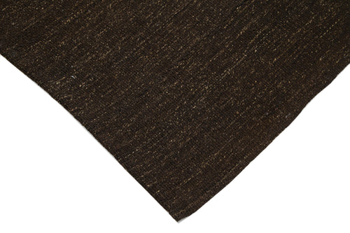 Striped Kilim Kahverengi Çizgili Keçi Tüyü El Dokuma Halısı 173x302 Agacan