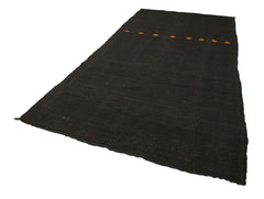 Striped Kilim Kahverengi Çizgili Keçi Tüyü El Dokuma Halısı 185x327 Agacan