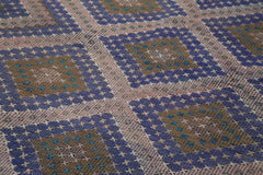 Geometric Kilim Kahverengi Geometrik Keçi Tüyü El Dokuma Halısı 178x369 Agacan