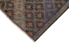 Geometric Kilim Kahverengi Geometrik Keçi Tüyü El Dokuma Halısı 164x314 Agacan