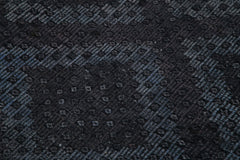 Geometric Kilim Siyah Geometrik Keçi Tüyü El Dokuma Halısı 161x315 Agacan