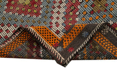 Geometric Kilim Beyaz Geometrik Keçi Tüyü El Dokuma Halısı 175x339 Agacan