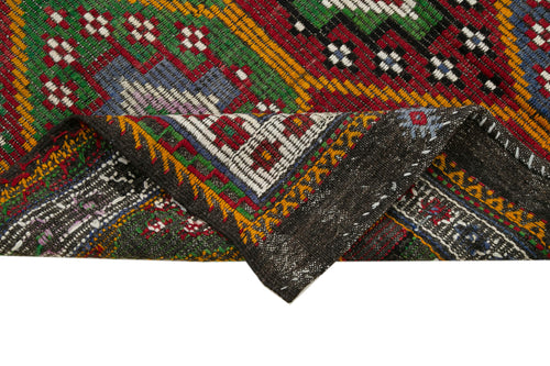 Geometric Kilim Beyaz Geometrik Keçi Tüyü El Dokuma Halısı 163x299 Agacan