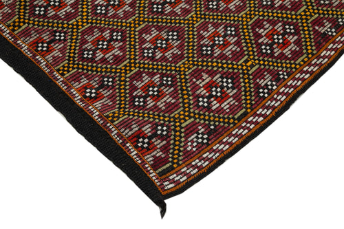 Geometric Kilim Beyaz Geometrik Keçi Tüyü El Dokuma Halısı 175x266 Agacan