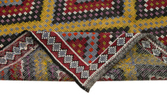 Geometric Kilim Beyaz Geometrik Keçi Tüyü El Dokuma Halısı 185x353 Agacan