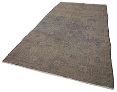 Geometric Kilim Bej Geometrik Keçi Tüyü El Dokuma Halısı 184x350 Agacan