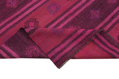 Geometric Kilim Pembe Geometrik Keçi Tüyü El Dokuma Halısı 175x275 Agacan