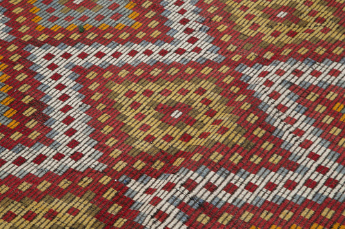 Geometric Kilim Beyaz Geometrik Keçi Tüyü El Dokuma Halısı 181x304 Agacan