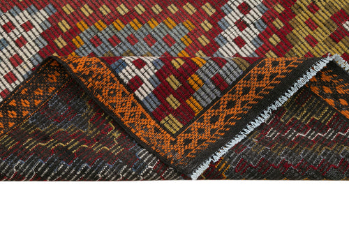 Geometric Kilim Beyaz Geometrik Keçi Tüyü El Dokuma Halısı 181x304 Agacan
