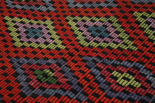 Geometric Kilim Beyaz Geometrik Keçi Tüyü El Dokuma Halısı 211x268 Agacan