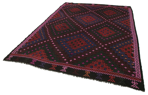 Geometric Kilim Beyaz Geometrik Keçi Tüyü El Dokuma Halısı 215x295 Agacan