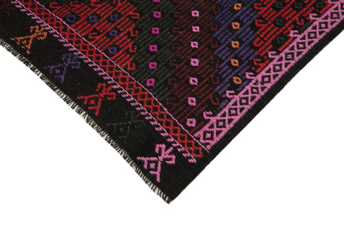 Geometric Kilim Beyaz Geometrik Keçi Tüyü El Dokuma Halısı 215x295 Agacan