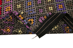 Geometric Kilim Beyaz Geometrik Keçi Tüyü El Dokuma Halısı 191x236 Agacan